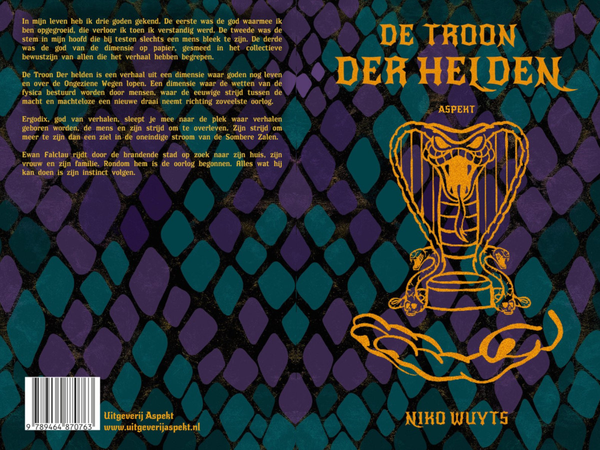 Boek cover: De troon der helden, Niko Wuyts